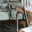 Furniture of America Sulema Industrial Metal 3-Tier Bar Cart in Sand Black