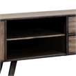 Furniture of America Eldroa Mid-century Solid Wood 72-Inch TV Stand in Gray