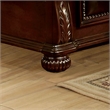 Furniture of America Eleo Solid Wood Panel California King Bed in Brown Cherry