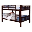 Furniture of America Edith Wood Full over Full Bunk Bed in Dark Walnut