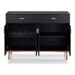 Furniture of America Coloma Wood 2-Drawer Buffet Server in Black and Rose Gold