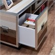 Furniture of America Micah Modern Wood TV Stand with Casters in Multi-color