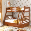 Furniture of America Tomi Wood Twin over Full Storage Bunk Bed in Oak