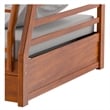Furniture of America Tomi Wood Twin over Full Storage Bunk Bed in Oak