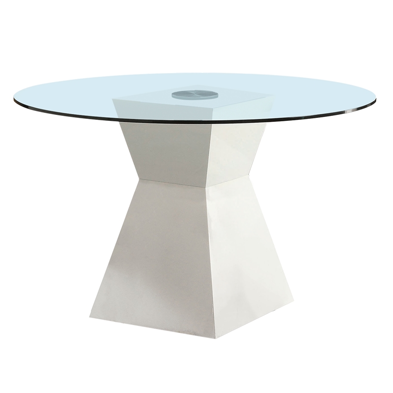 Furniture of America Dorazio Wood 5Piece Round Dining Table Set in