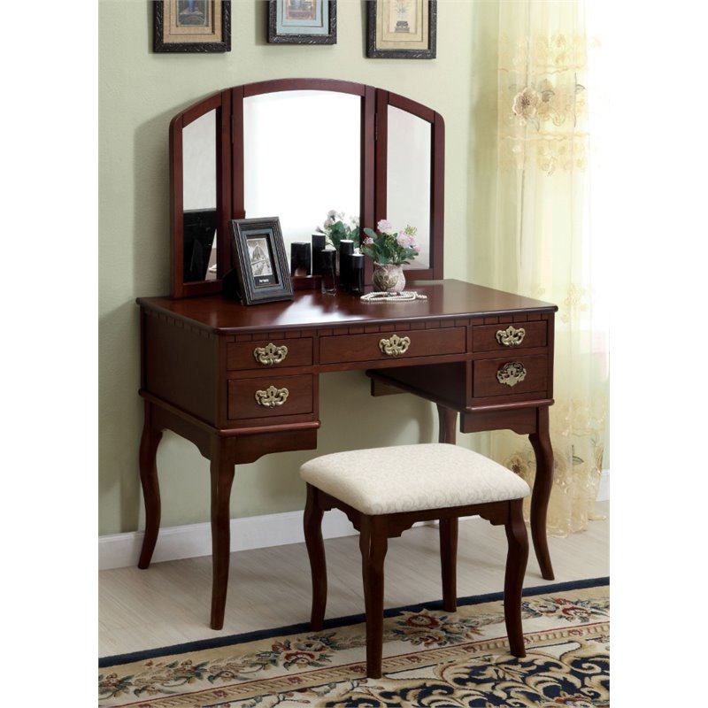 Furniture Of America Coriander 3 Piece, Wooden Vanity Set