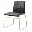 Furniture of America Poipen Faux Leather Dining Chairs in Black (Set of 2)