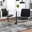 Furniture of America Poipen Faux Leather Dining Chairs in Black (Set of 2)