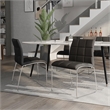 Furniture of America Poipen Faux Leather Dining Chairs in Black (Set of 2)