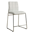 Furniture of America Poipen White Faux Leather Counter Height Chairs (Set of 2)