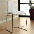 Furniture of America Poipen White Faux Leather Counter Height Chairs (Set of 2)