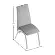 Furniture of America Duell White Faux Leather Dining Chair (Set of 2)