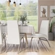 Furniture of America Duell White Faux Leather Dining Chair (Set of 2)