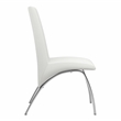 Furniture of America Duell White Faux Leather Dining Chair (Set of 2)
