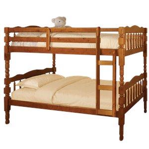 furniture of america luchenn cottage twin over twin solid wood bunk bed