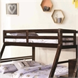 Furniture of America Dannick Wood Twin over Full Storage Bunk Bed in Dark Walnut