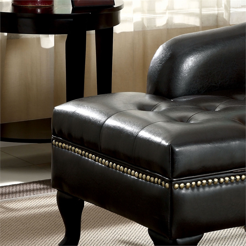 leather chaise lounge with storage