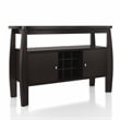 Furniture of America Mendota Wood Buffet Table with Wine Rack in Espresso