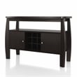 Furniture of America Mendota Wood Buffet Table with Wine Rack in Espresso