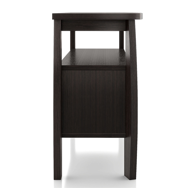 Furniture of America Mendota Wood Buffet Table with Wine Rack in Espresso