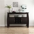 Furniture of America Mendota Wood Buffet Table with Wine Rack in Espresso