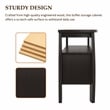 Furniture of America Mendota Wood Buffet Table with Wine Rack in Espresso