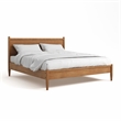Furniture of America Belkor Solid Wood Queen Platform Bed in Oak