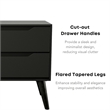 Furniture of America Belkor Mid-Century Modern Wood 2-Drawer Nightstand in Oak