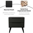 Furniture of America Belkor Mid-Century Modern Wood 2-Drawer Nightstand in Oak