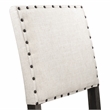 Furniture of America Sinuata Fabric Nailhead Bar Chair in Beige (Set of 2)