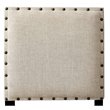 Furniture of America Sinuata Fabric Nailhead Bar Chair in Beige (Set of 2)