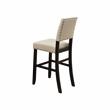 Furniture of America Sinuata Fabric Nailhead Bar Chair in Beige (Set of 2)