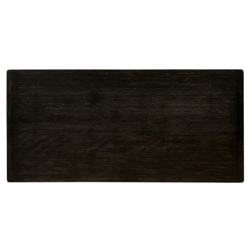 Furniture of America Sinuata Rustic Wood Pub Table in Antique Black
