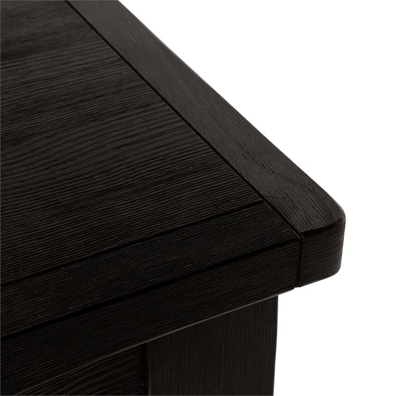 Furniture of America Sinuata Rustic Wood Pub Table in Antique Black