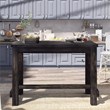 Furniture of America Sinuata Rustic Wood Pub Table in Antique Black