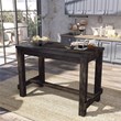Furniture of America Sinuata Rustic Wood Pub Table in Antique Black