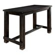 Furniture of America Sinuata Rustic Wood Pub Table in Antique Black