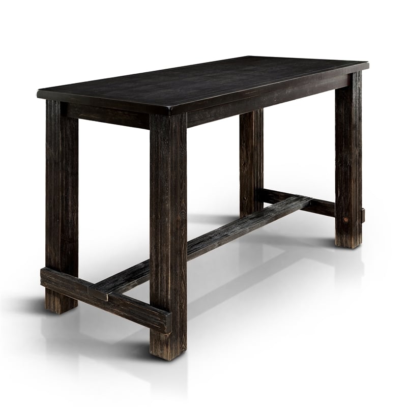 dark wood bar height table