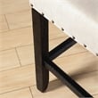 Furniture of America Sinuata Wood Padded Counter Height Bench in Antique Black