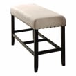 Furniture of America Sinuata Wood Padded Counter Height Bench in Antique Black