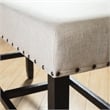 Furniture of America Sinuata Wood Padded Counter Height Bench in Antique Black