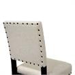 Furniture of America Sinuata Fabric Counter Height Chair in Black (Set of 2)