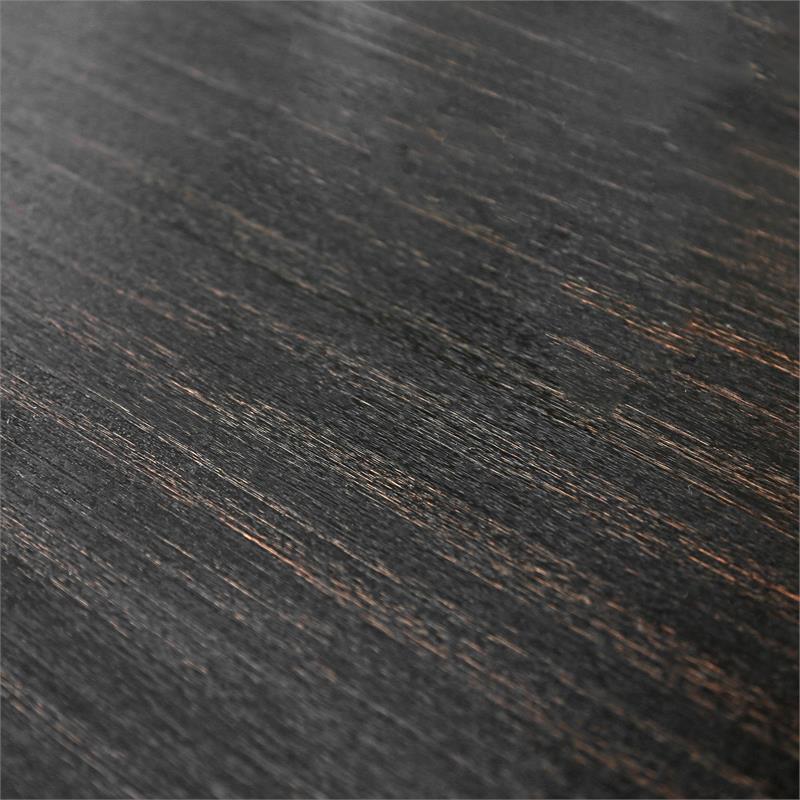 Furniture of America Sinuata Wood Rectangle Dining Table in Antique Black