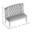 Furniture of America Sinuata Fabric Tufted 2-Seater Loveseat Bench in Beige