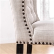 Furniture of America Sinuata Fabric Tufted 2-Seater Loveseat Bench in Beige