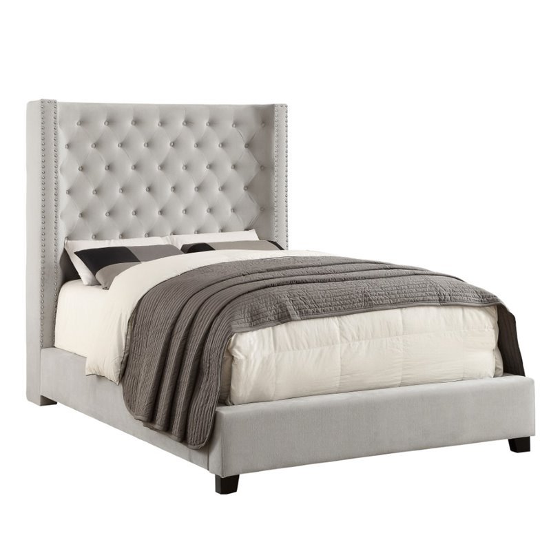 Furniture Of America Azealia Fabric And, Ivory King Bed