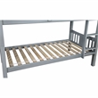 Furniture of America Edith Wood Full over Full Bunk Bed in Gray