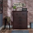 Furniture of America Colston Transitional Wood 6-Drawer Chest in Espresso