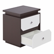 Furniture of America Reynard Contemporary Wood 2-Drawer End Table in Walnut