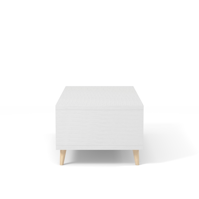 Furniture of America Crayton Wood 2-Drawer Coffee Table in White and Dark Gray